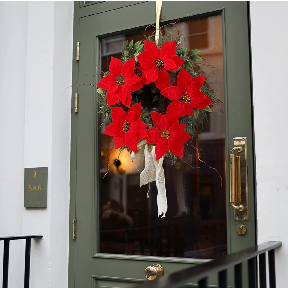 24 Piece Poinsettia Flower DIY set